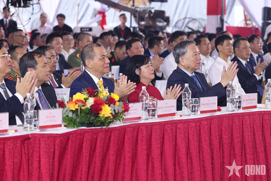Tổng Bí thư và Thủ tướng dự Lễ khánh thành, khởi công các dự án, công trình chào mừng 80 năm Quốc khánh